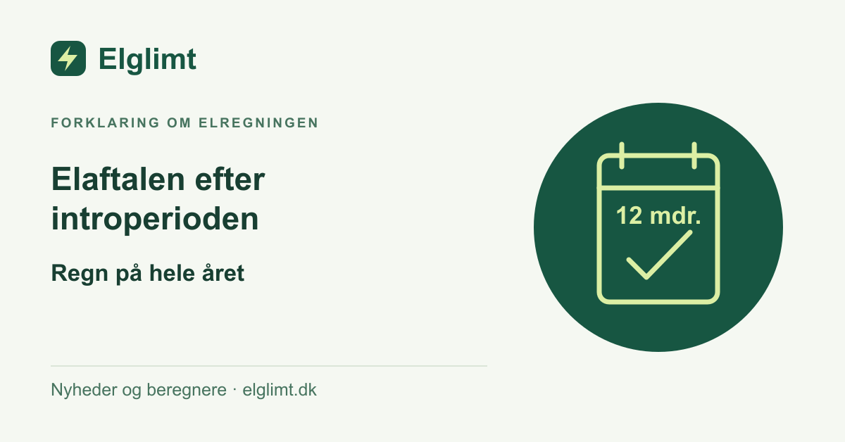 Elglimt forklaring om elaftalen efter introperioden og sammenligning over hele året